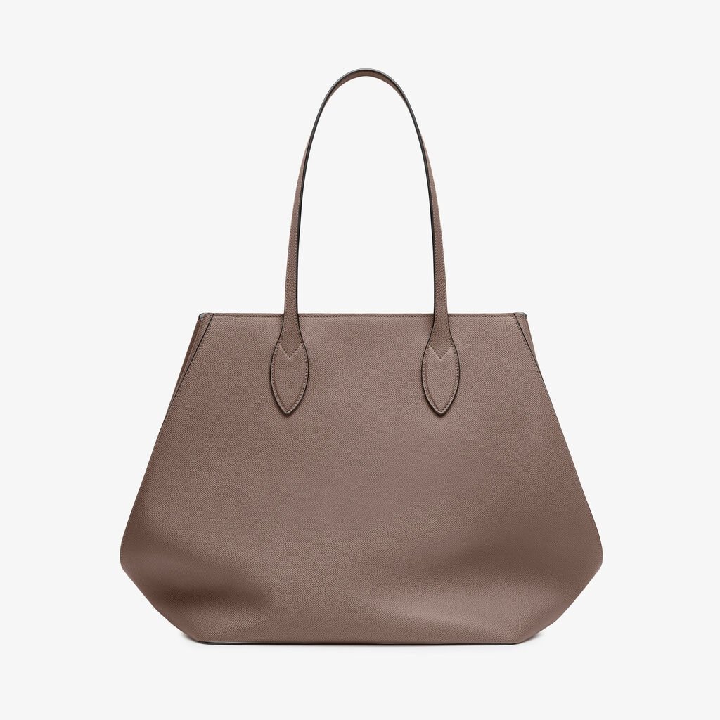 Brown Structured Everyday Shoulder Tote Bag - Image 3