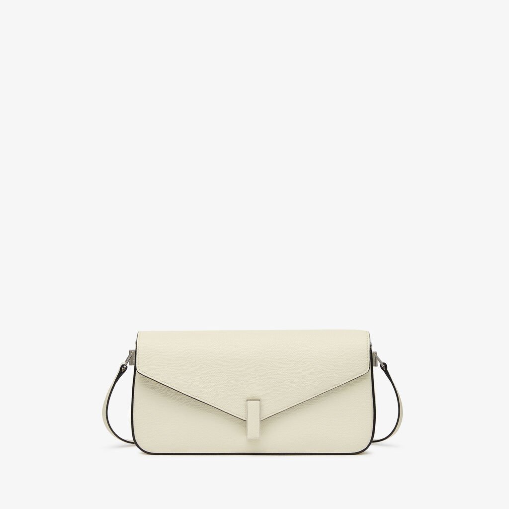 Cream Structured Adjustable Shoulder Bag