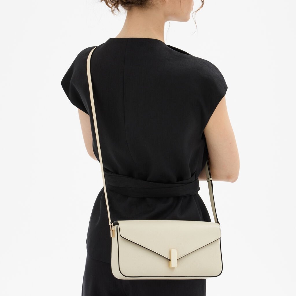 Cream Structured Adjustable Shoulder Bag - Image 4
