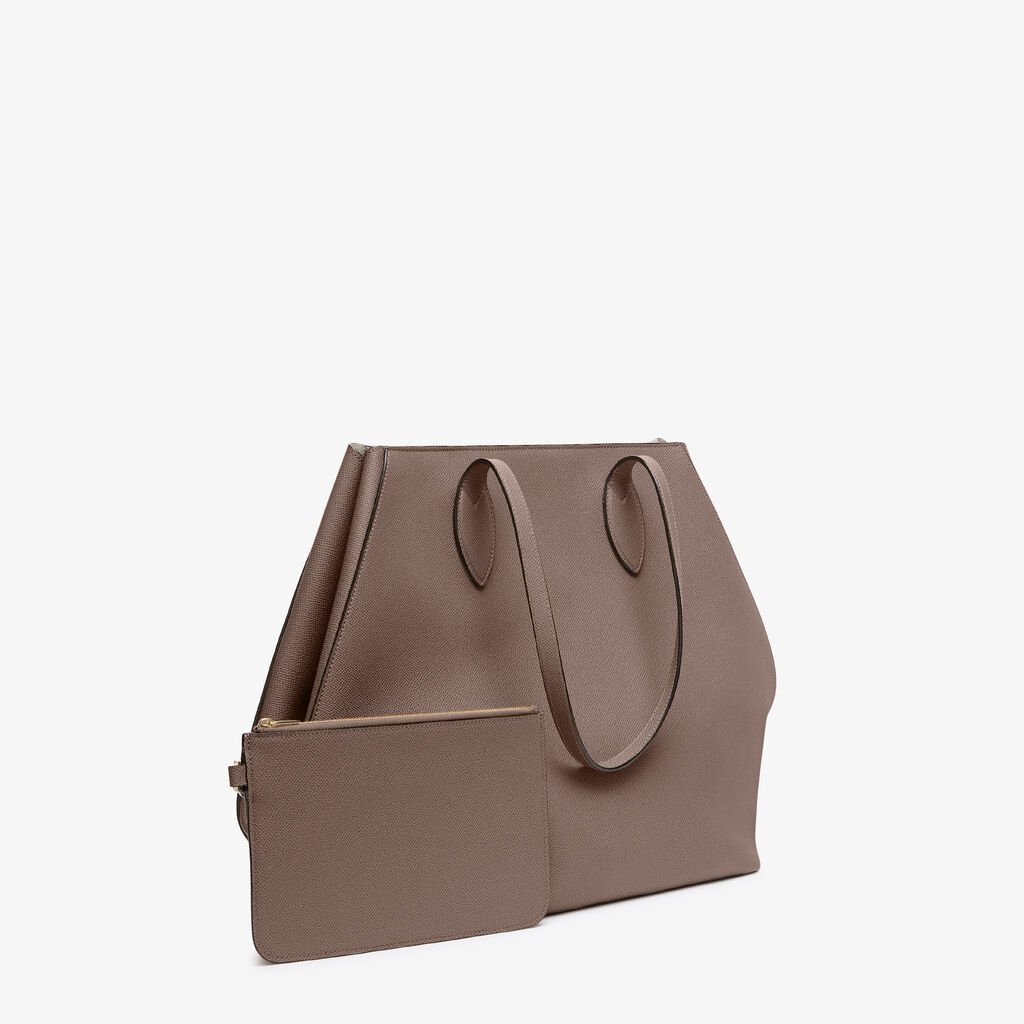 Brown Structured Everyday Shoulder Tote Bag - Image 5
