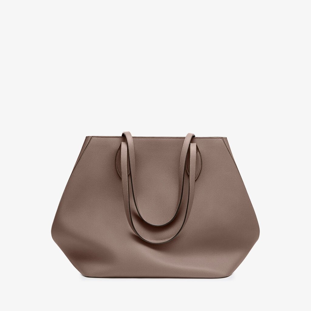 Brown Structured Everyday Shoulder Tote Bag - Image 2